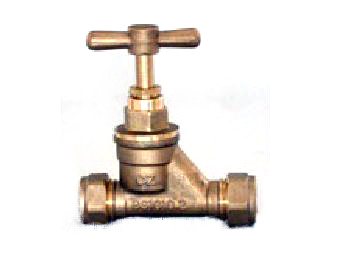 Stopcock Rough Brass Cxc 15mm