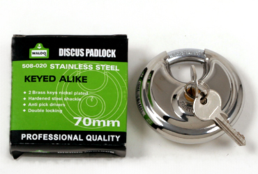 Padlock Discus Waldo K/A 70mm S/S Box