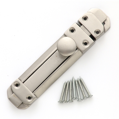 Barrel Bolt Flat Sliding Satin Nickle Plated 150mm