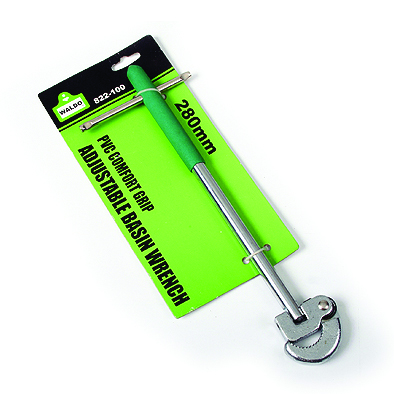 Wrench Basin Adjust 280mm Pvc Grip Waldo