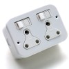 Switch Box Indust. Double+Socket White Switch Box Indust. Double+Socket White