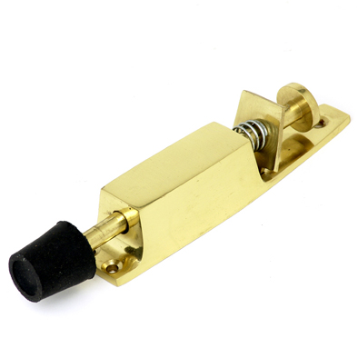 Door Stop Door Mount Foot Operate Brass