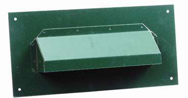 Letter Plate Hooded 350X165mm Epox.Green