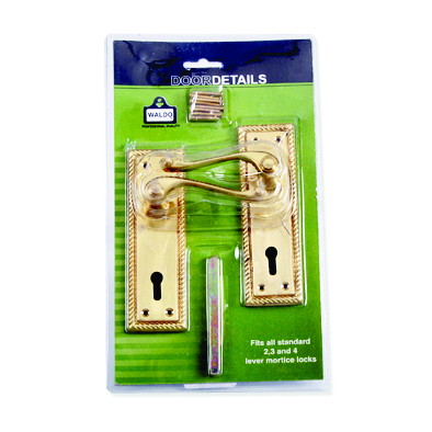 Door Furn/Mort.Brass 150mm Georgian Blst