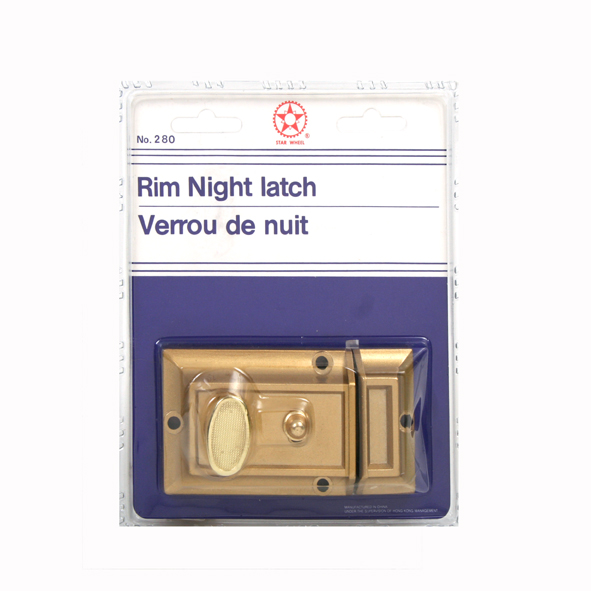 Night Latch Gold Epoxy Starwheel Blister