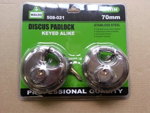 Padlock Discus Waldo K/A 70mm S/S – Twin