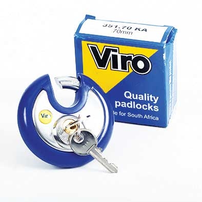 Padlock Discus Viro K/A 70mm S/S Box