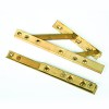 Window Hinge-4 Bar 250mm-Brass With Lip Window Hinge-4 Bar 250mm-Brass With Lip