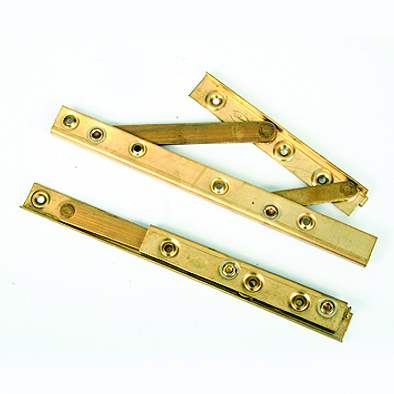 Window Hinge-4 Bar 250mm-Brass With Lip