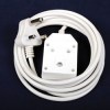 Extension Lead 3M White 10Amp-1.0mm Extension Lead 3M White 10Amp-1.0mm