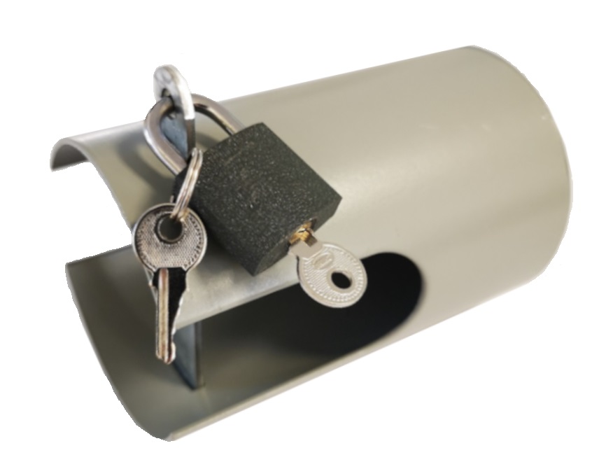 Galvanised  Tap Lock with Plate and Padlock
