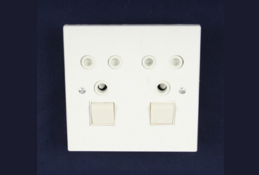 Switch Socket Flush Fit 4X4 Double Poly