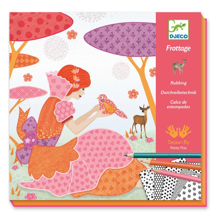 Djeco Crafts – Patterns To Rub “The Beautiful Dresses Of Louna”