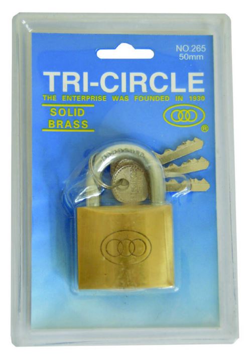 Moto-Quip – 50mm Tri Circle Standard Padlock