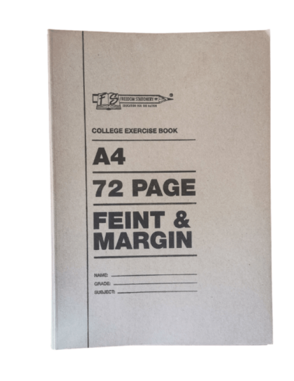 Freedom Stationery 72 Page A4 F&M College Exercise Book