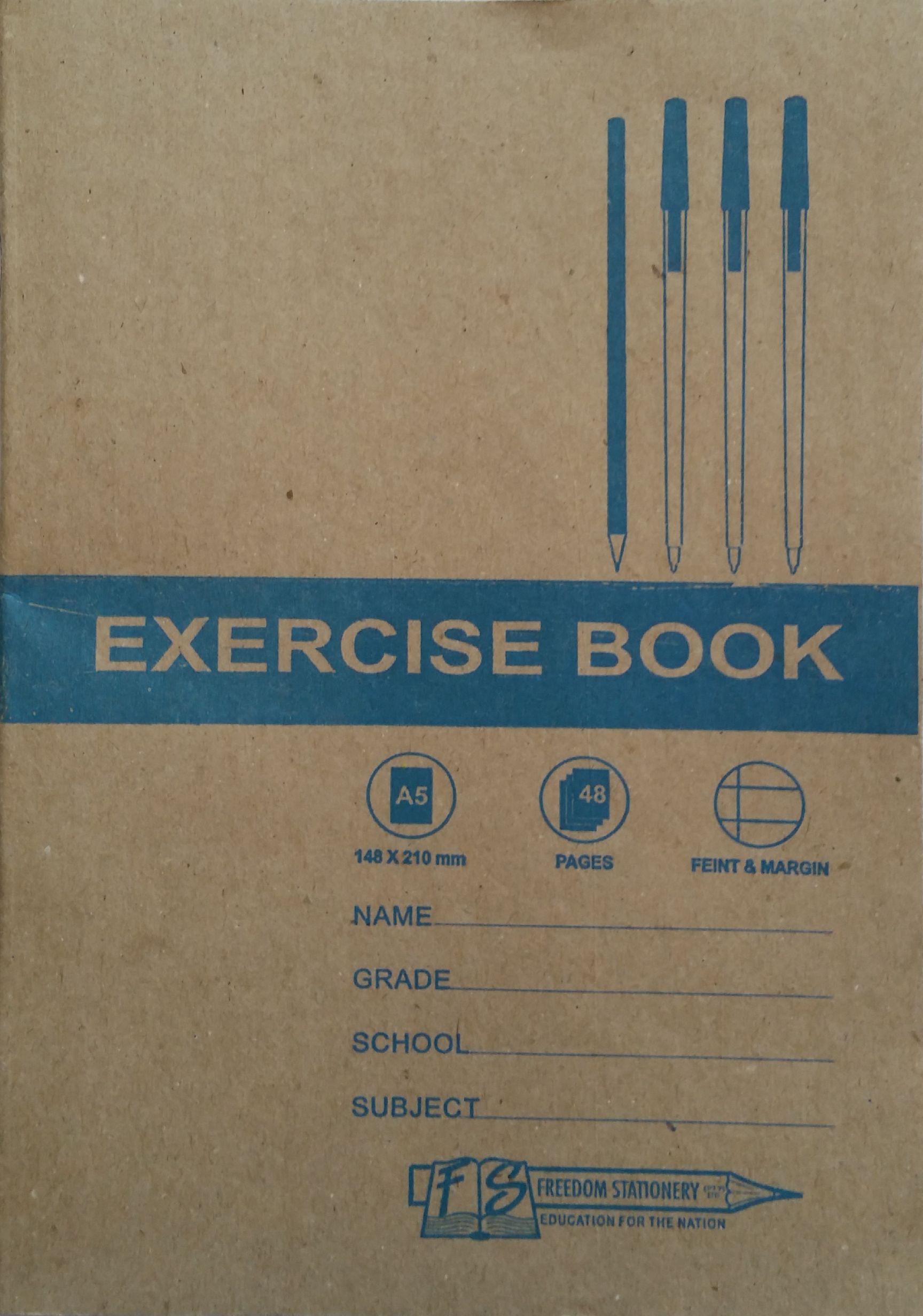 Freedom Stationery 48 Page A5 F&M Exercise Book (25 Pack)