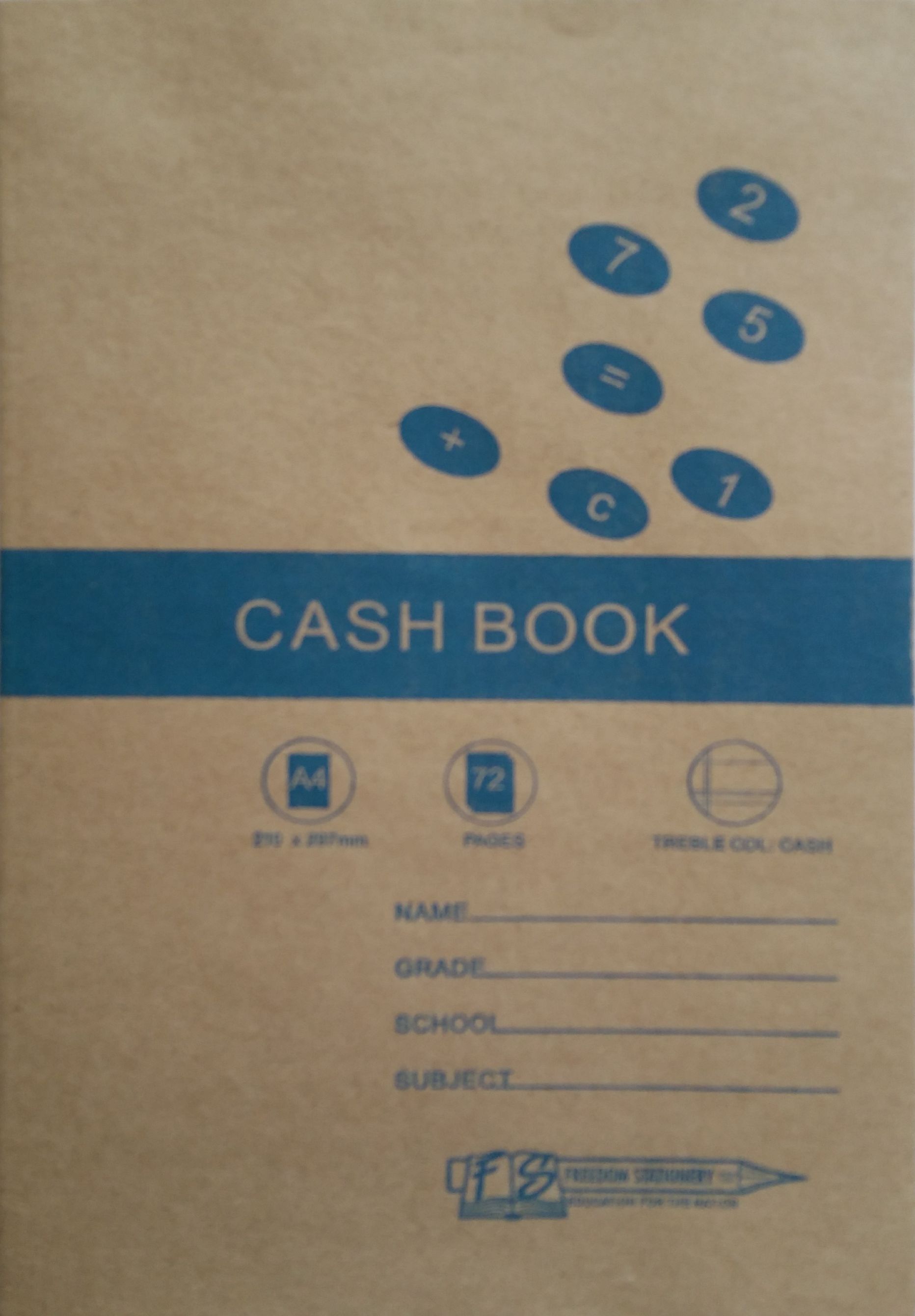 Freedom Stationery 72 Page A4 Cash Book