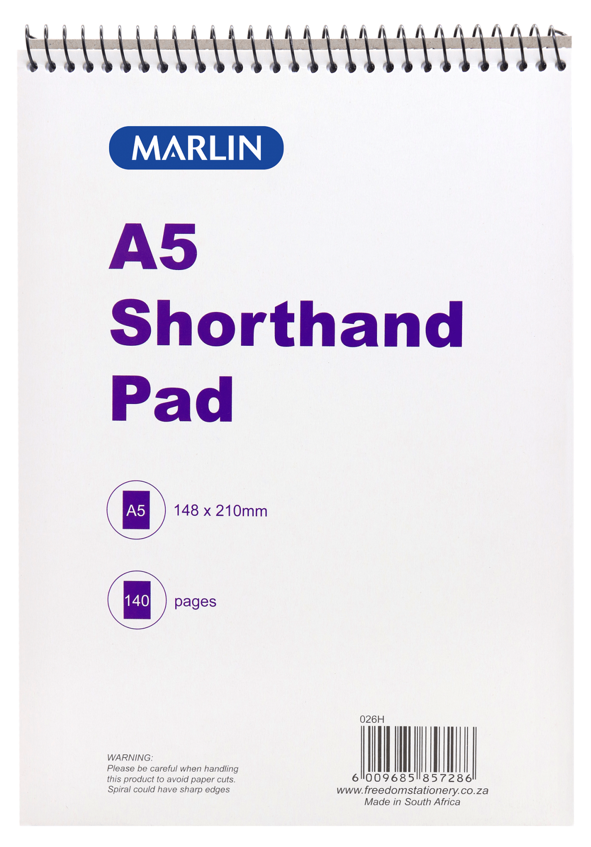 Marlin A5 140 Page Shorthand Pad (12 Pack)