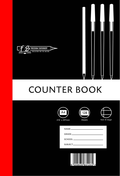 Freedom Stationery 128 Page A4 F&M Counter Book