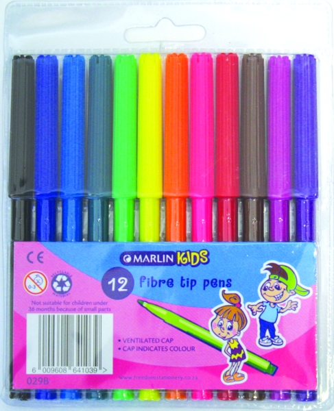 Marlin Kids 12 Fibre Tip Pens
