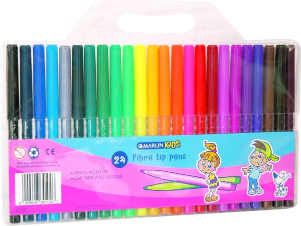 Marlin Kids 24 Fibre Tip Pens