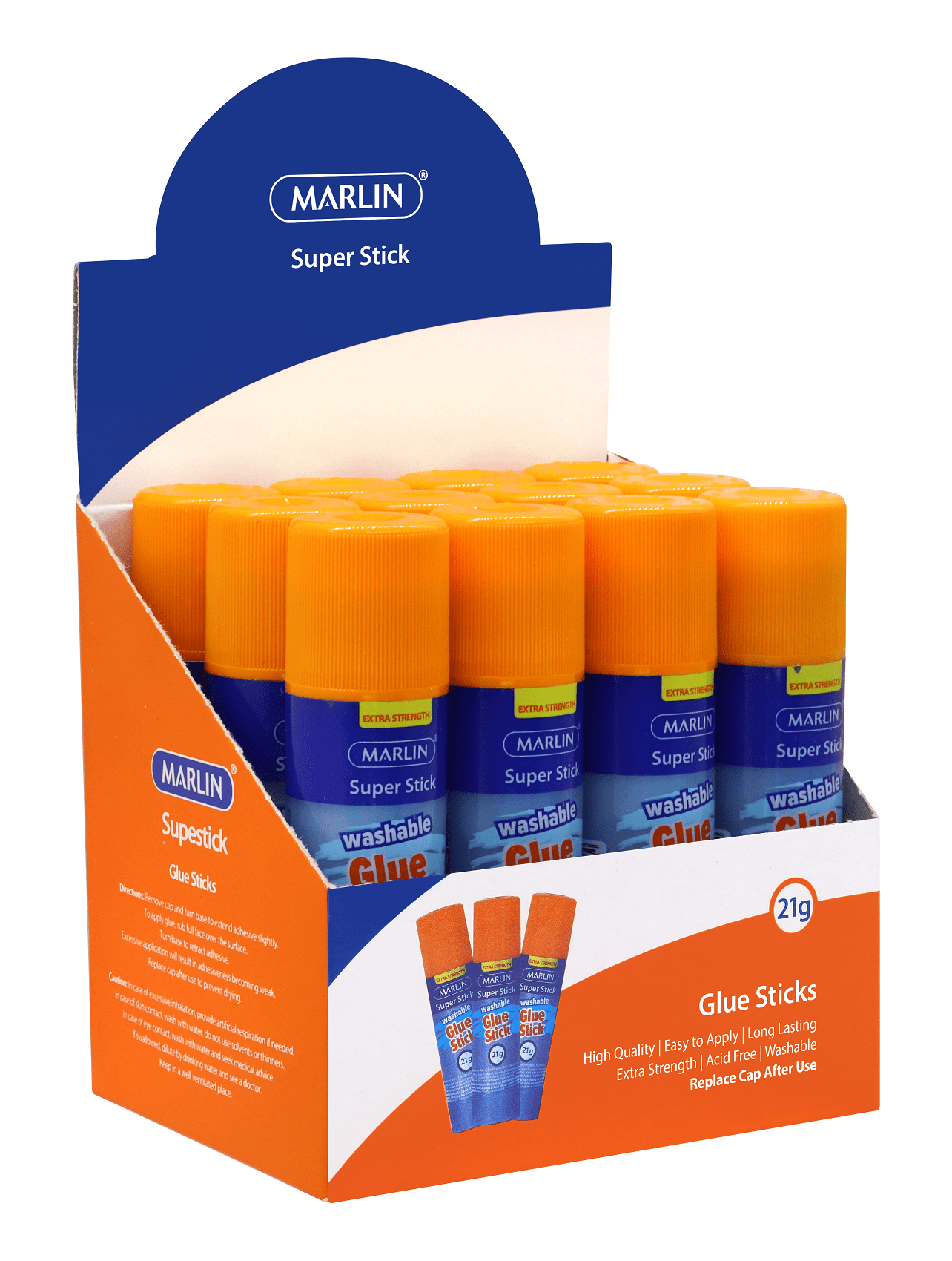 Marlin Glue Stick – 21g (Box of 12)