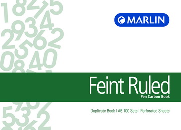 Marlin A6L Duplicate Pen Carbon Book – Feint Ruled