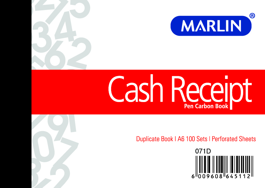 Marlin A6L Duplicate Pen Carbon Book – Cash Receipt