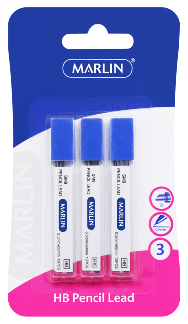 Marlin Pencil Leads 0.5mm – Blister of 3 Tubes