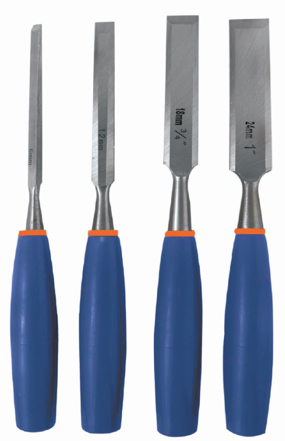 Fragram – Sharp Blue Wood Chisel – 4 Piece