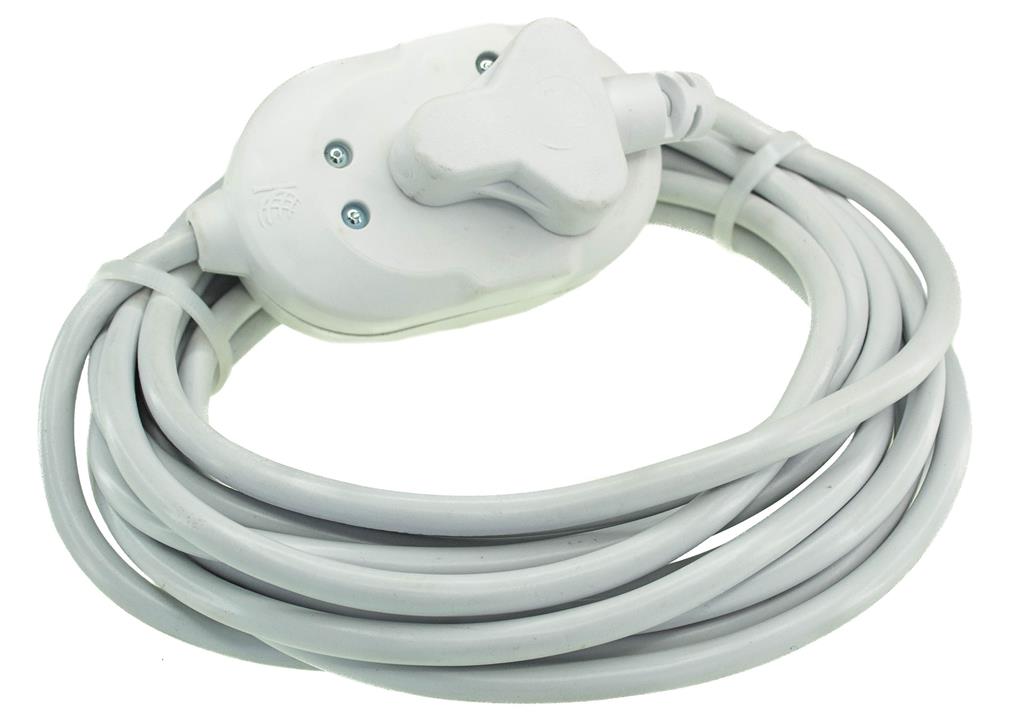 Zakspeed Extension Lead 5m 10Amp Double – White