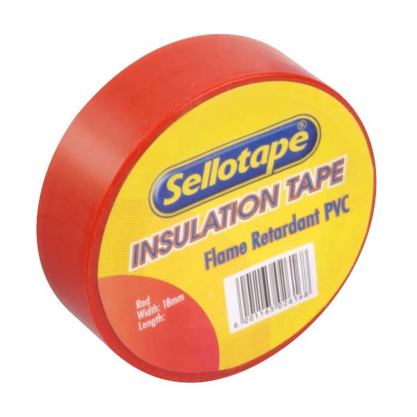 Sellotape Insulation Tape 18mm x 20m Red