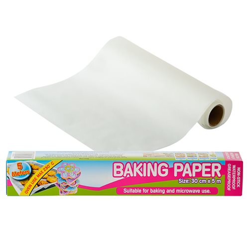 Bulk Pack 5 x Baking Paper 30cm Wide x 5m Long