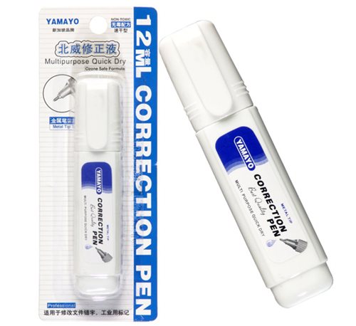 Bulk Pack 5 x 12ml Yamayo Correction Pen Metal Tipped