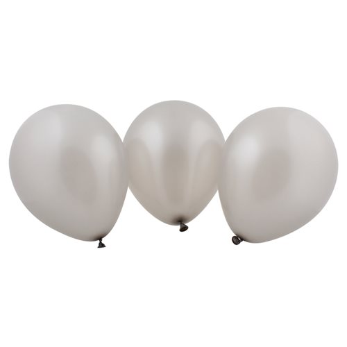 Bulk Pack 5 x Balloon Suitable For Helium 25cm, Pack of 6 Metallic silver