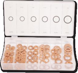 Assort Mts Washer Flat Copper 110pc