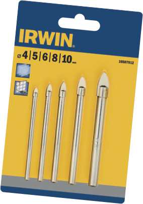 Irwin Drill Glass & Tile Set 4-10mm 5pcs