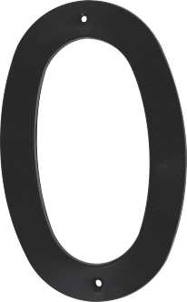 Mackie Number Plastic Black 200mm No.0