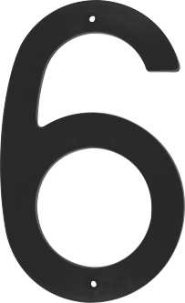 Mackie Number Plastic Black 200mm No.6