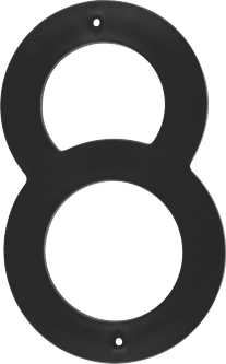 Mackie Number Plastic Black 200mm No.8