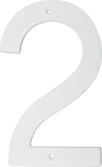 Mackie Number Plastic White 200mm No.2