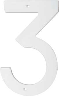 Mackie Number Plastic White 200mm No.3