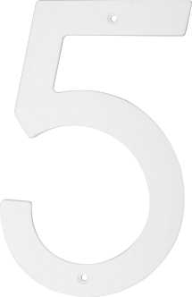 Mackie Number Plastic White 200mm No.5