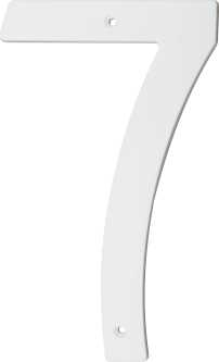 Mackie Number Plastic White 200mm No.7