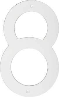 Mackie Number Plastic White 200mm No.8