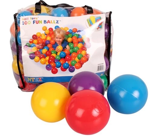 Bulk Pack 5x INTEX FUN-BALLS 100PCE 8cm