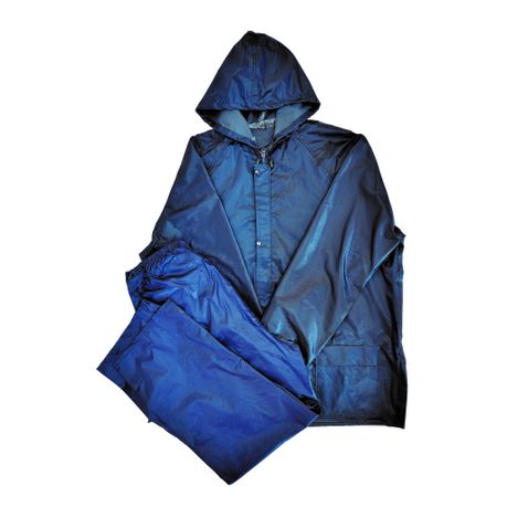 Navy Two Piece Rubberised Rain Suit – 3XL