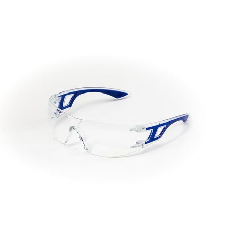 Atlantic Conversions – Safety Glasses Sporty Cool Blue Frame Spectacle Clear Lenses