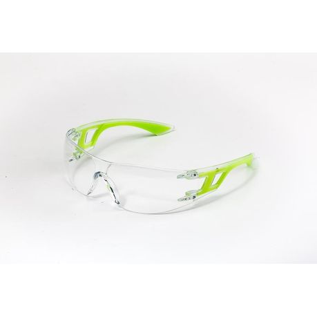 Atlantic Conversions – Safety Glasses Sporty Cool Lime Frame Spectacle Clear Lenses