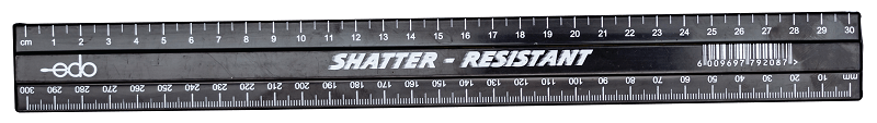 Marlin Edo 30cm Black Recycled Material Ruler